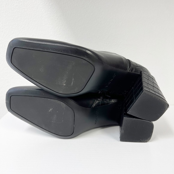 Vionic Linda Croc Leather Heeled Shootie Booties 7 - Picture 8 of 8